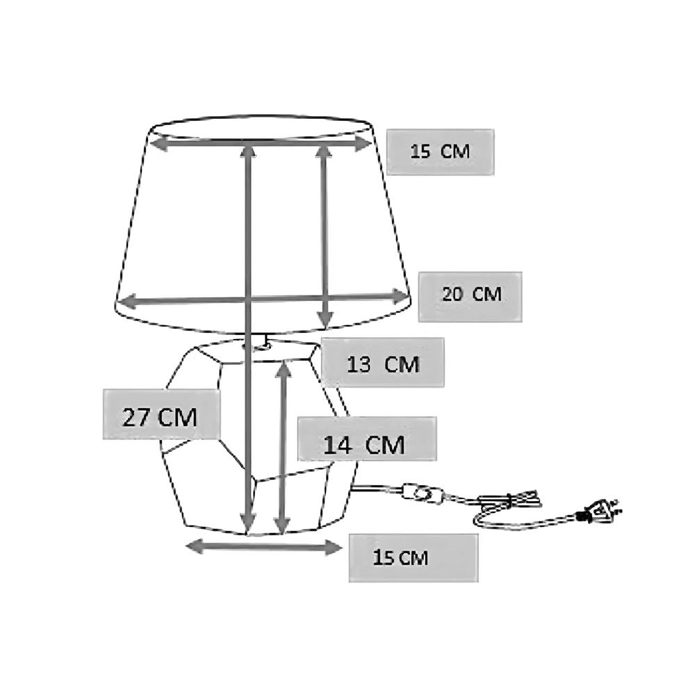 ไฟตั้งโต๊ะ CARINI DE4427M-WH สีขาว/ทอง