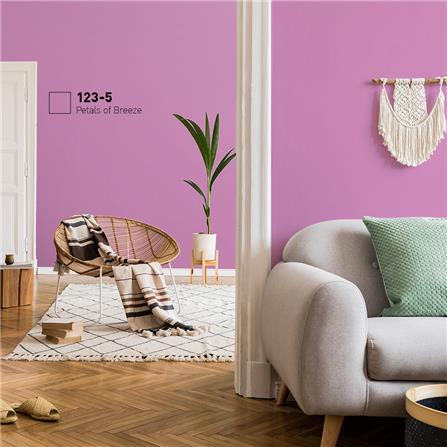 สีน้ำทาภายใน BEGER AIRFRESH GOLD สี PETALS OF BREEZE #123-5 กึ่งเงา 9 ลิตร_1