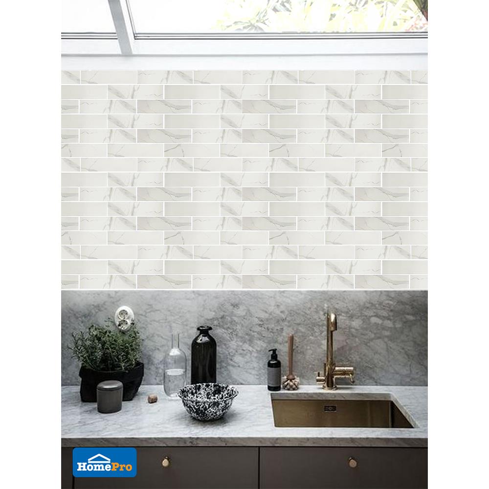 โมเสค 34.4x26.7 ซม. COTTO ไวท์มาร์เบิล ขาว