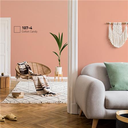 สีน้ำทาภายใน BEGER AIRFRESH GOLD สี COTTON CANDY #107-4 กึ่งเงา 9 ลิตร_1