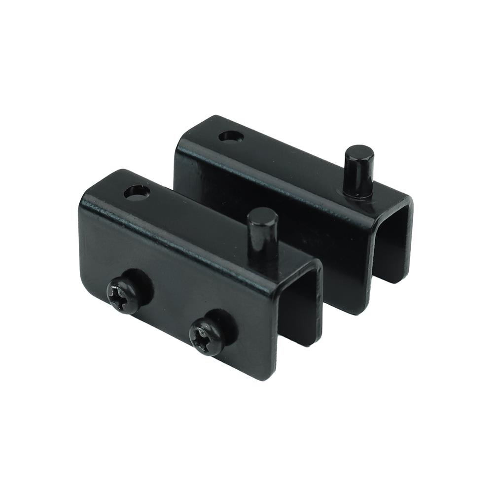 บานพับกระจกเหล็กพร้อมมือจับ DEXZON GH-2040 สีดำ