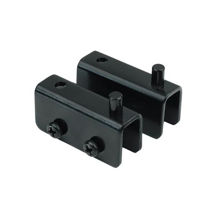 บานพับกระจกเหล็กพร้อมมือจับ DEXZON GH-2040 สีดำ_1