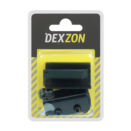 บานพับกระจกเหล็กพร้อมมือจับ DEXZON GH-2040 สีดำ_2