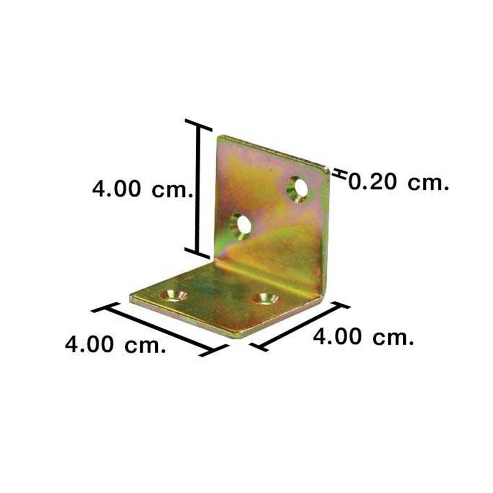 เหล็กฉากตัว L DEXZON SA-4C 40X40 มม. 4 รู แพ็ก 4 ชิ้น