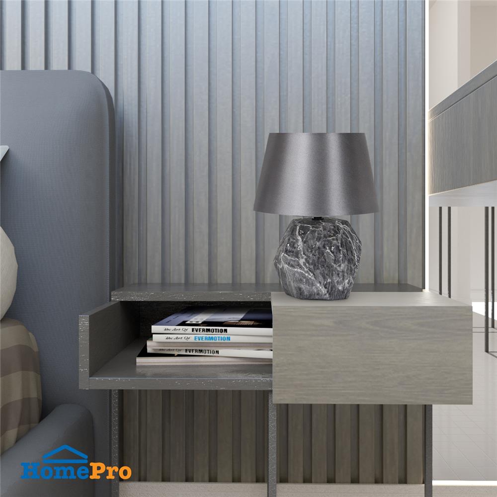 ไฟตั้งโต๊ะ CARINI DE4427M-GY สีเทา/ดำ