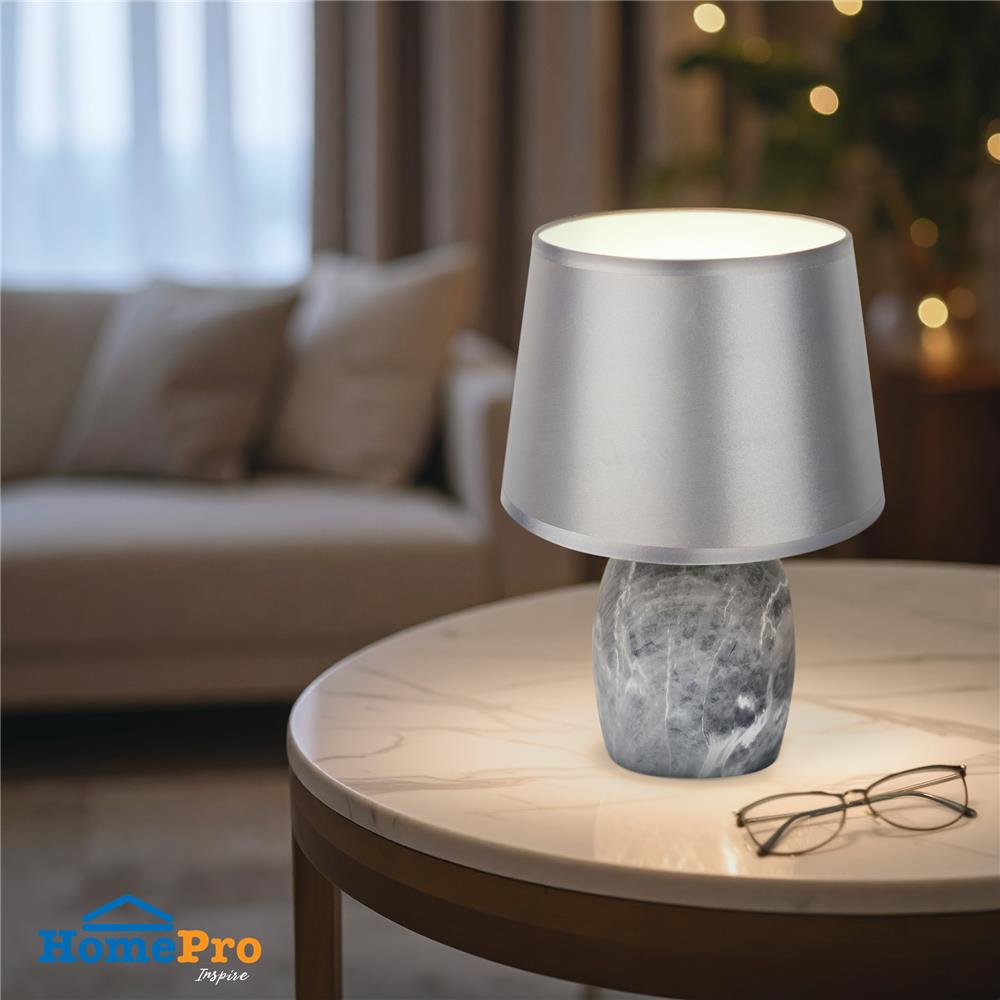 ไฟตั้งโต๊ะ CARINI DE3682M-GY สีเทา/ดำ