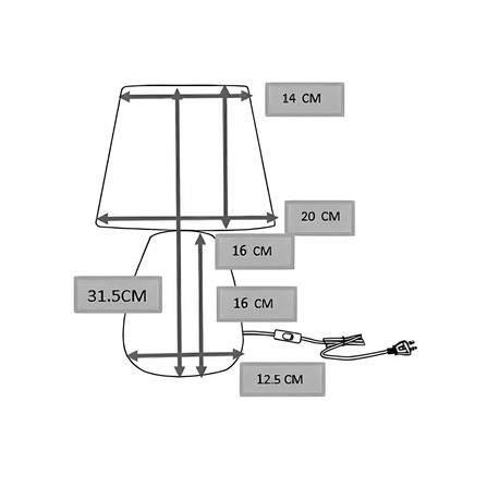 ไฟตั้งโต๊ะ CARINI DE40M-WH สีขาว/ทอง_7