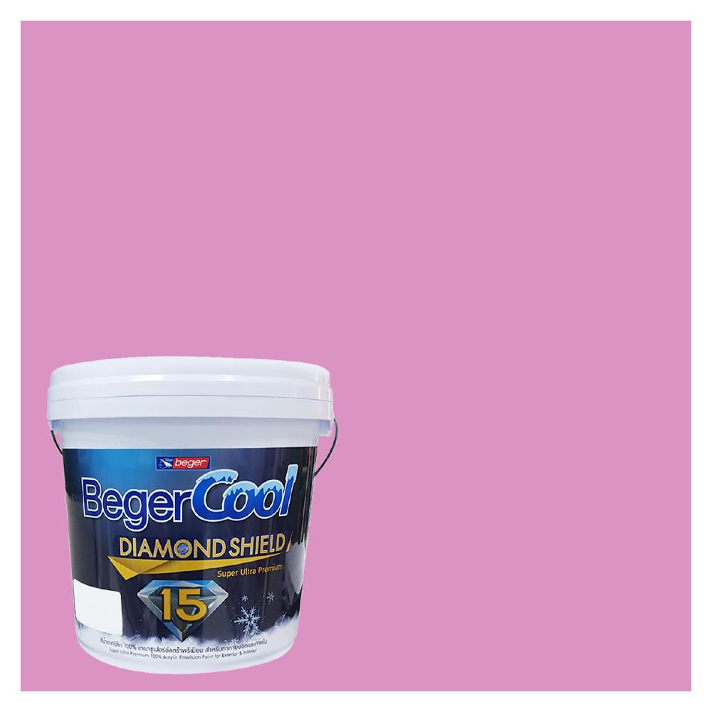 สีน้ำทาภายนอก BEGER COOL DIAMONDSHIELD 15 สี PETALS OF BREEZE #123-5 กึ่งเงา 9 ลิตร