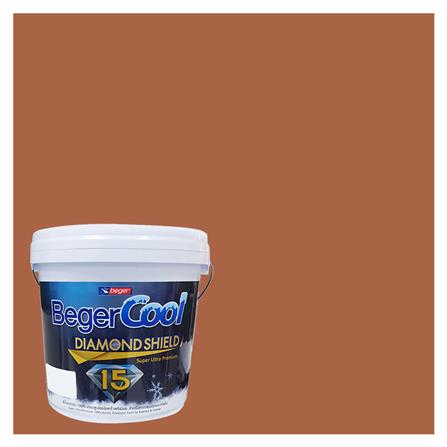 สีน้ำทาภายนอก BEGER COOL DIAMONDSHIELD 15 สี MOROCCAN CLAY #105-6 กึ่งเงา 9 ลิตร_0