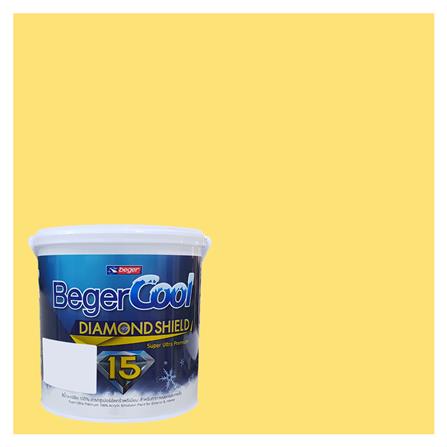 สีน้ำทาภายนอก BEGER COOL DIAMONDSHIELD 15 สี YELLOW ROSE #087-5 กึ่งเงา 9 ลิตร_0