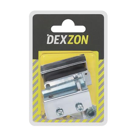 บานพับกระจกเหล็กพร้อมมือจับ DEXZON GH-2040 สีนิกเกิล_2