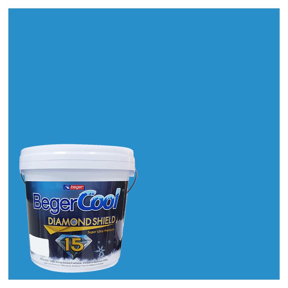 สีน้ำทาภายนอก BEGER COOL DIAMONDSHIELD 15 สี BLUE CADET #031-5 กึ่งเงา 9 ลิตร