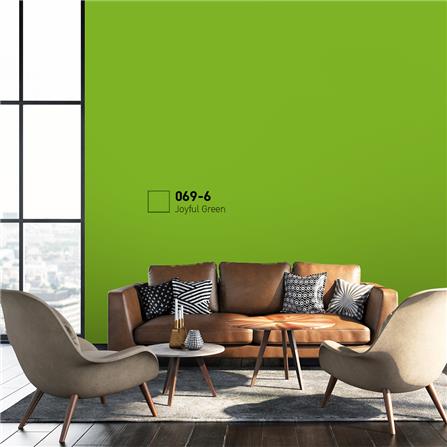 สีน้ำทาภายนอก BEGER COOL DIAMONDSHIELD 15 สี JOYFUL GREEN  #069-6 กึ่งเงา 9 ลิตร_1