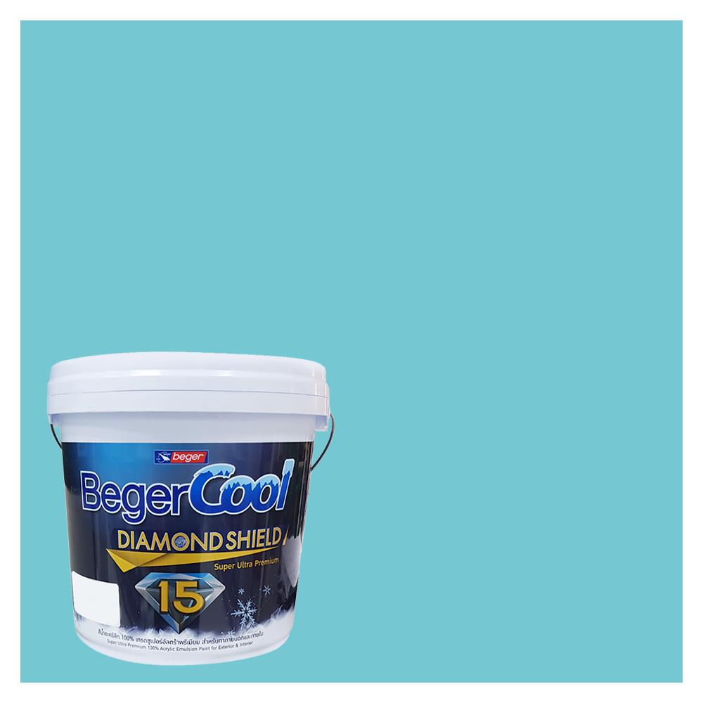 สีน้ำทาภายนอก BEGER COOL DIAMONDSHIELD 15 สี DOLPHINE BAY #041-4 กึ่งเงา 9 ลิตร
