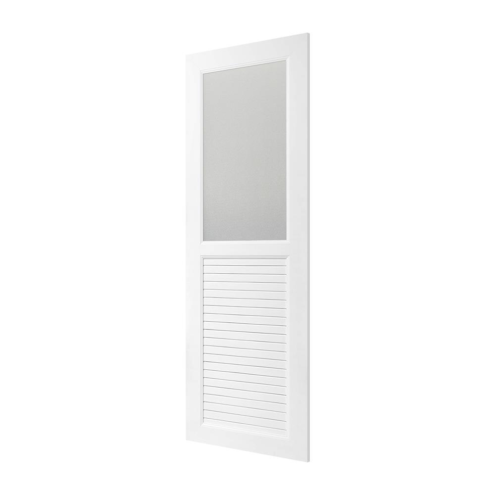 ประตู UPVC AZLE AZ113 GLASS 70X200 ซม. สีขาว พร้อมวงกบ ไม่เจาะลูกบิด