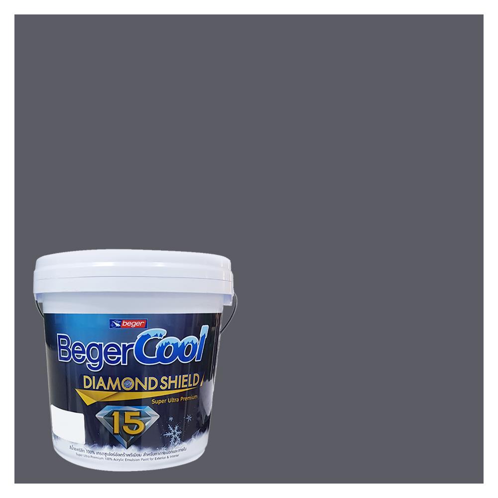 สีน้ำทาภายนอก BEGER COOL DIAMONDSHIELD 15 สี MASON GRAY #139-4 กึ่งเงา 9 ลิตร