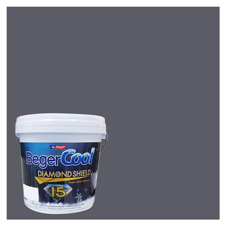 สีน้ำทาภายนอก BEGER COOL DIAMONDSHIELD 15 สี MASON GRAY #139-4 กึ่งเงา 9 ลิตร_0