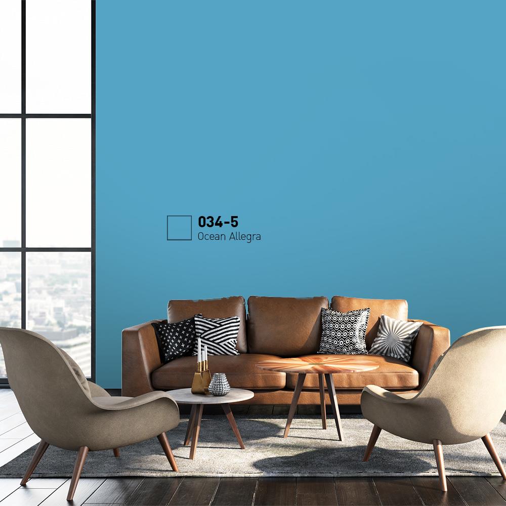 สีน้ำทาภายนอก BEGER COOL DIAMONDSHIELD 15 สี OCEAN ALLEGRA #034-5 กึ่งเงา 9 ลิตร