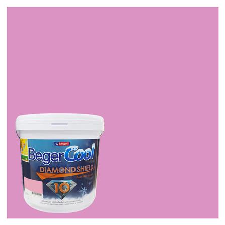 สีน้ำทาภายนอก ชนิดกึ่งเงา BEGERCOOL DIAMONDSHIELD 10 123-5 สี PETALS OF BREEZE 9 ลิตร_0