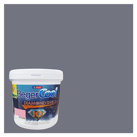สีน้ำทาภายนอก ชนิดกึ่งเงา BEGERCOOL DIAMONDSHIELD 10 133-4 สี INDUSTRIAL STEEL 9 ลิตร_0