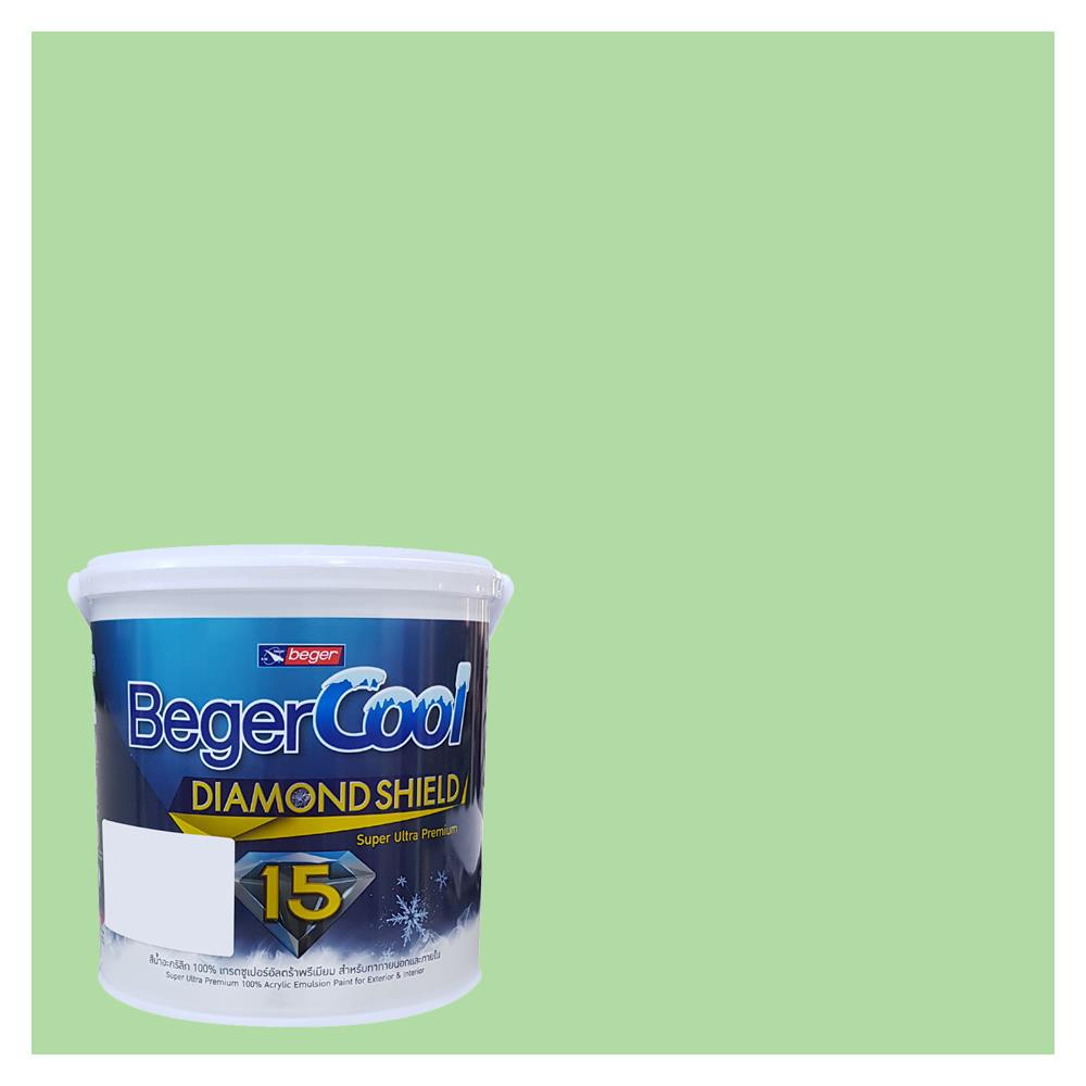 สีน้ำทาภายนอก BEGER COOL DIAMONDSHIELD 15 สี GARDEN ESCAPE #063-4 กึ่งเงา 9 ลิตร