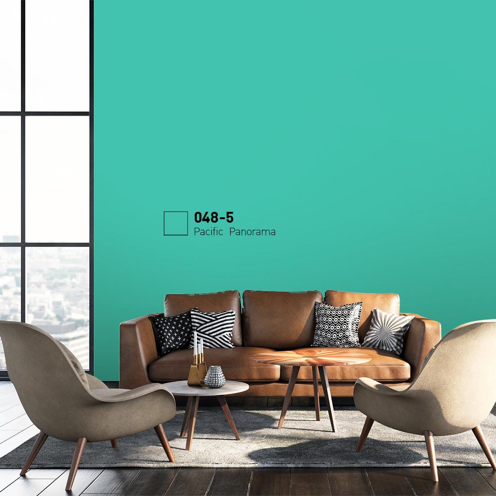 สีน้ำทาภายนอก BEGER COOL DIAMONDSHIELD 15 สี PACIFIC PANORAMA #048-5 กึ่งเงา 9 ลิต