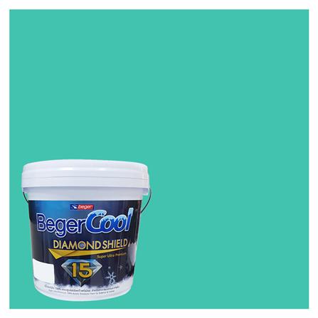 สีน้ำทาภายนอก BEGER COOL DIAMONDSHIELD 15 สี PACIFIC PANORAMA #048-5 กึ่งเงา 9 ลิต_0