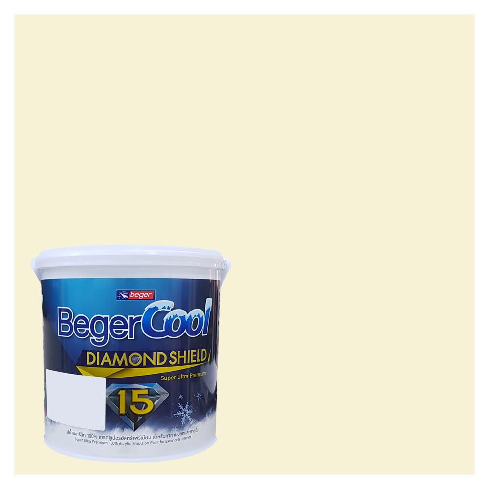 สีน้ำทาภายนอก BEGER COOL DIAMONDSHIELD 15 สี SUNCHINE MIST #088-2 กึ่งเงา 9 ลิตร