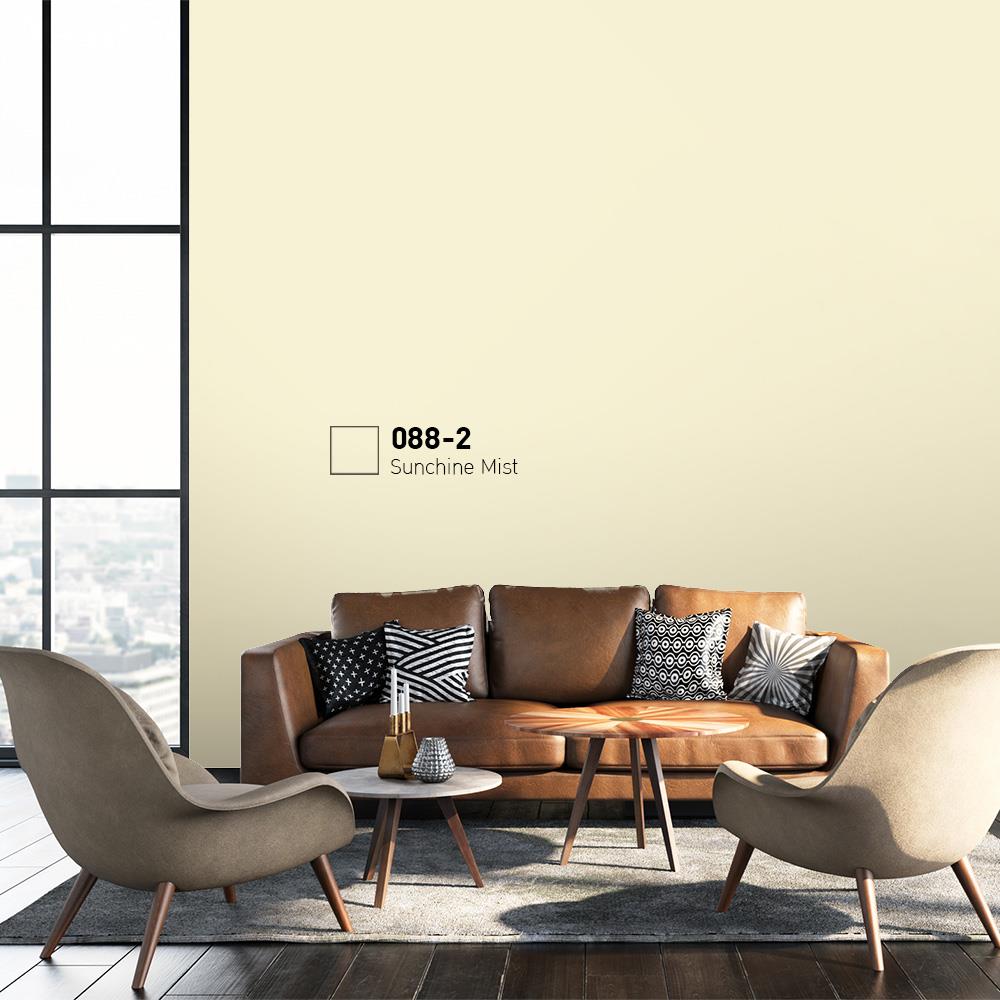 สีน้ำทาภายนอก BEGER COOL DIAMONDSHIELD 15 สี SUNCHINE MIST #088-2 กึ่งเงา 9 ลิตร