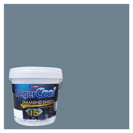 สีน้ำทาภายนอก BEGER COOL DIAMONDSHIELD 15 สี BARBIAON BLUE #137-5 กึ่งเงา 9 ลิตร_0