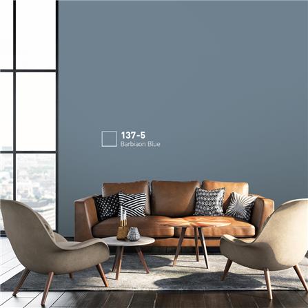 สีน้ำทาภายนอก BEGER COOL DIAMONDSHIELD 15 สี BARBIAON BLUE #137-5 กึ่งเงา 9 ลิตร_1