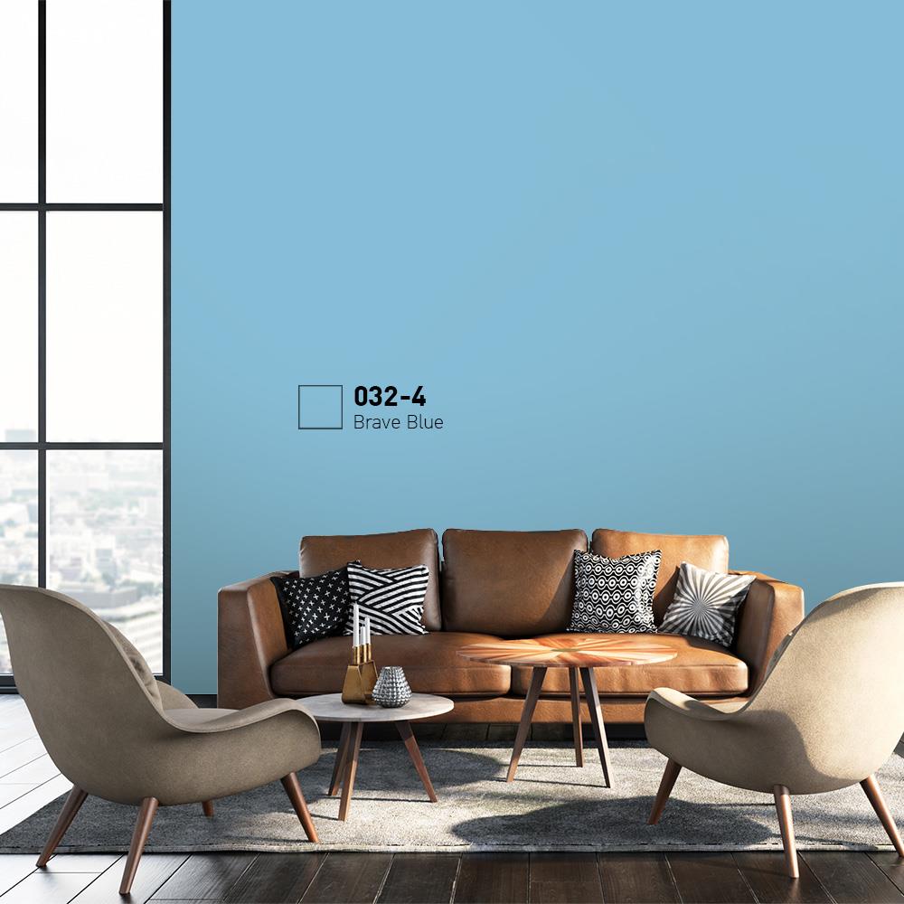 สีน้ำทาภายนอก BEGER COOL DIAMONDSHIELD 15 สี BRAVE BLUE #032-4 กึ่งเงา 9 ลิตร