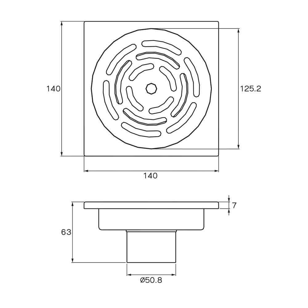 ตะแกรงกันกลิ่น WS FD-5011 5.5 นิ้ว