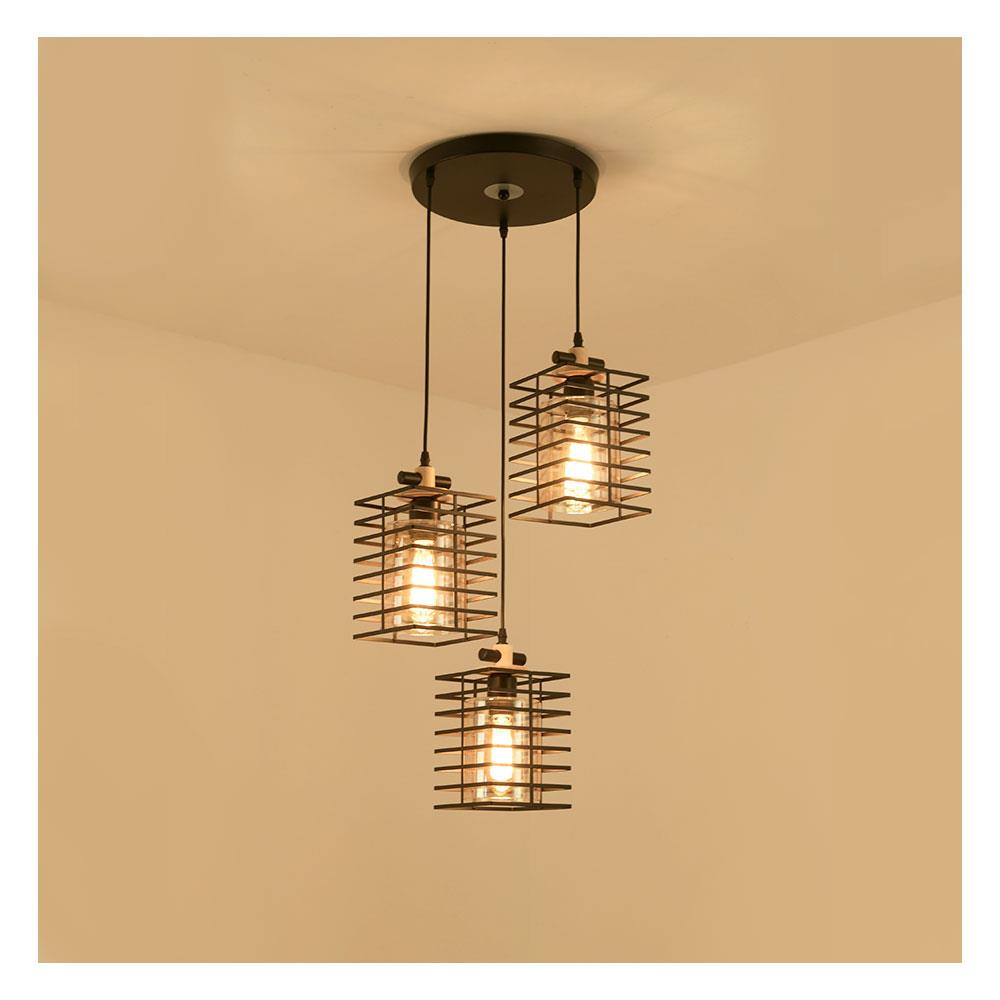 ไฟช่อ CST 3025-3 สีดำ/ชา/น้ำตาล 3 หัว