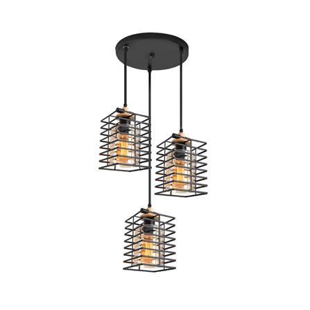 ไฟช่อ CST 3025-3 สีดำ/ชา/น้ำตาล 3 หัว_0