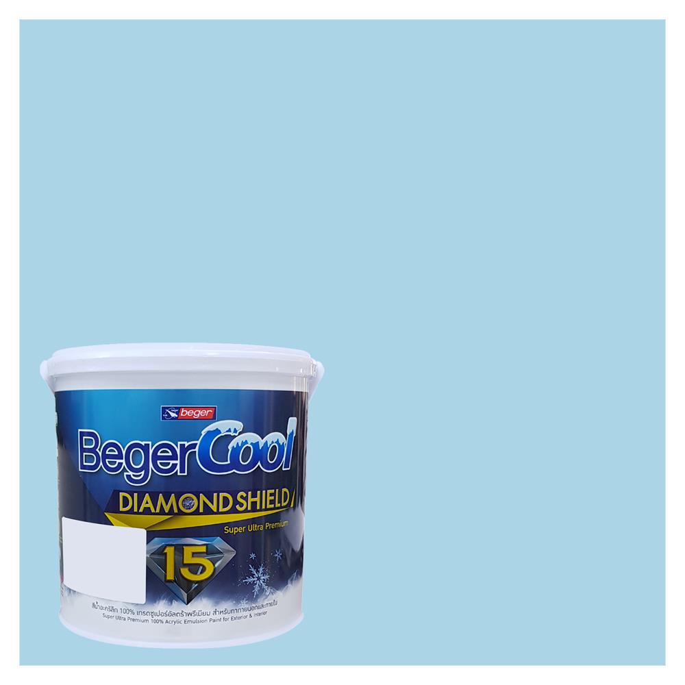 สีน้ำทาภายนอก BEGER COOL DIAMONDSHIELD 15 สี BIKINI BAY #032-3 กึ่งเงา 9 ลิตร