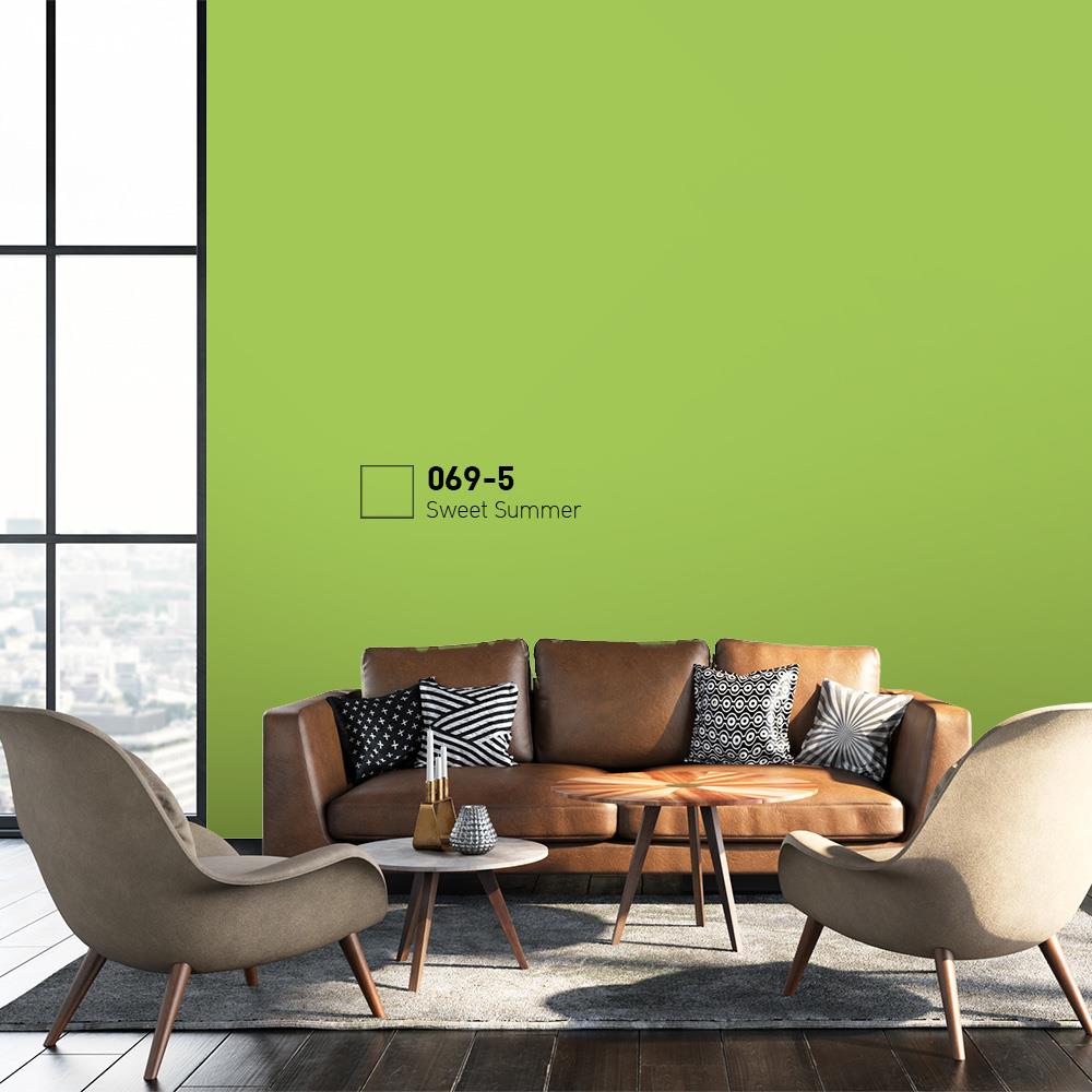 สีน้ำทาภายนอก BEGER COOL DIAMONDSHIELD 15 สี SWEET SUMMER #069-5 กึ่งเงา 9 ลิตร