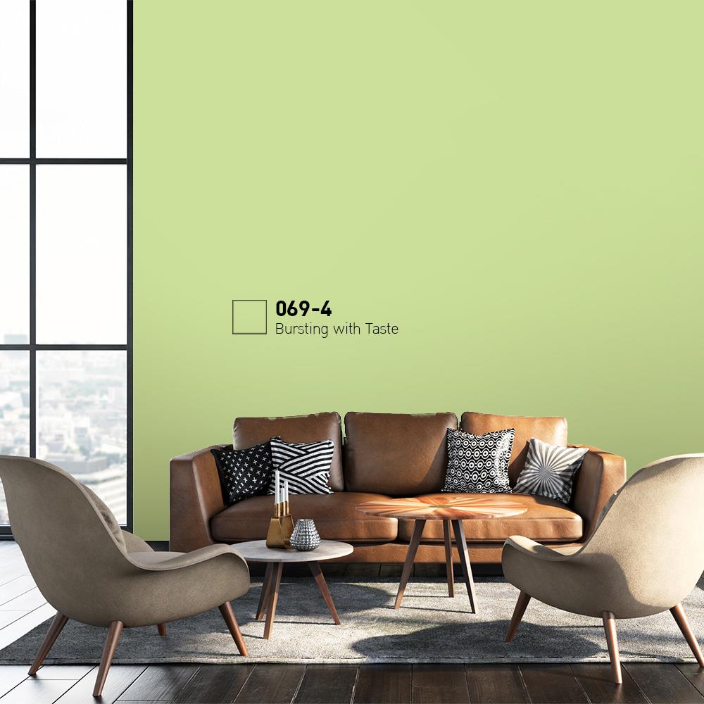 สีน้ำทาภายนอก BEGER COOL DIAMONDSHIELD 15 สี BURSTING WITH TASTE #069-4 กึ่งเงา 9 ลิตร