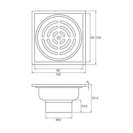ตะแกรงกันกลิ่น WS FD-4318 4 นิ้ว_1