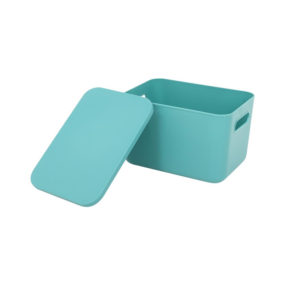 กล่องเก็บของ มีฝา STACKO MARU S  26x18x16 ซม. สีเขียว