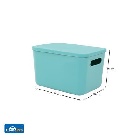 กล่องเก็บของ มีฝา STACKO MARU S  26x18x16 ซม. สีเขียว_5