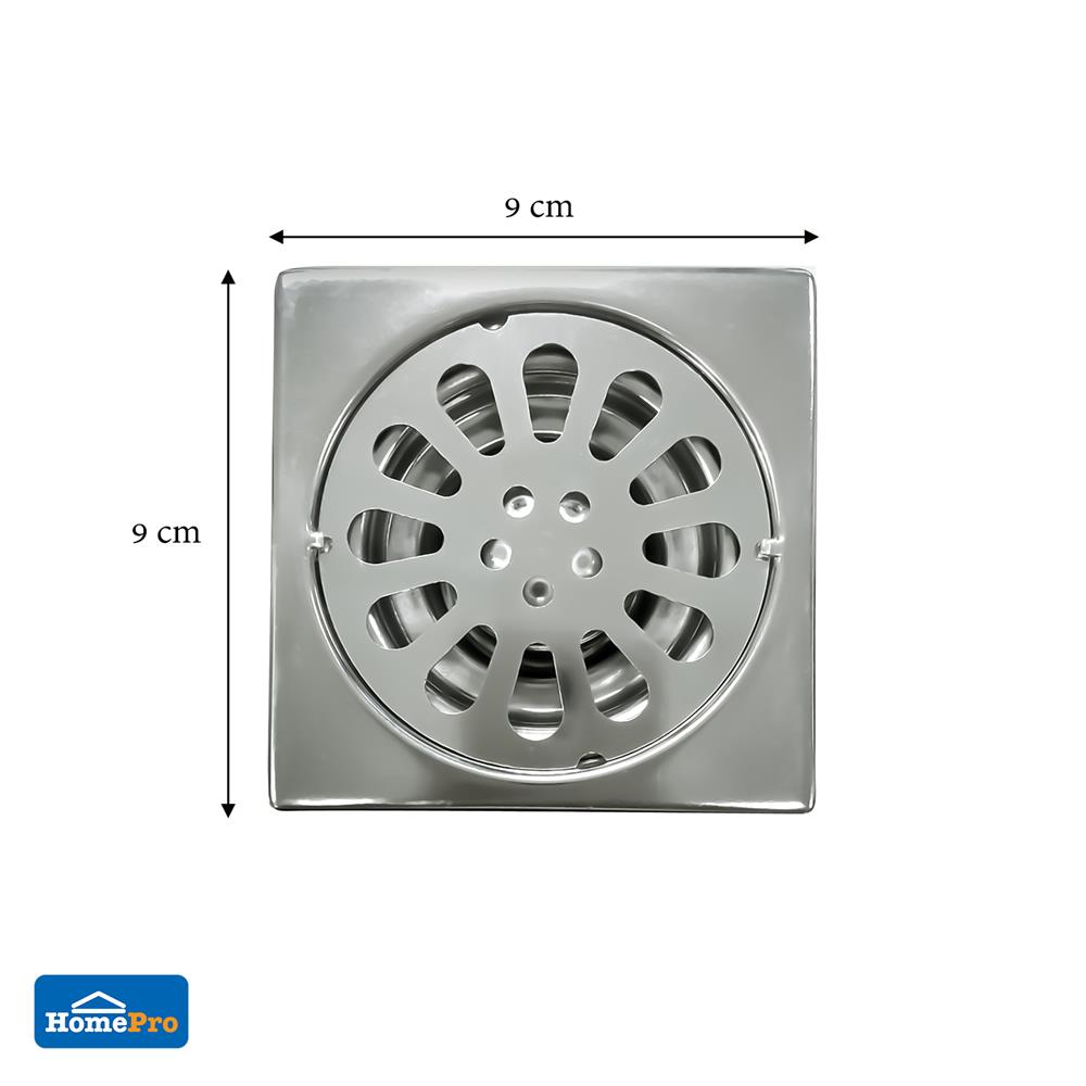 ตะแกรงกันกลิ่นเหลี่ยม DEXZON FS-DEW หน้าแปลน 4 นิ้ว