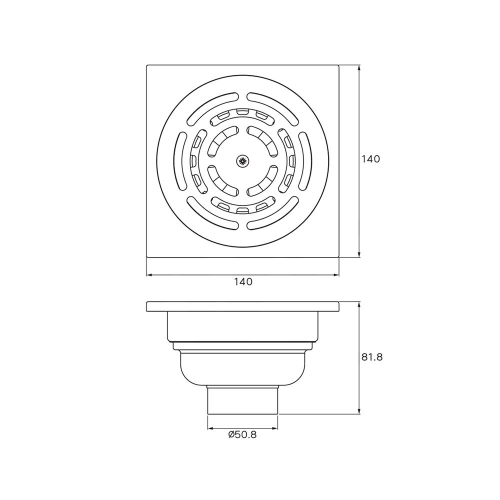 ตะแกรงกันกลิ่น WS FD-5010 5.5 นิ้ว
