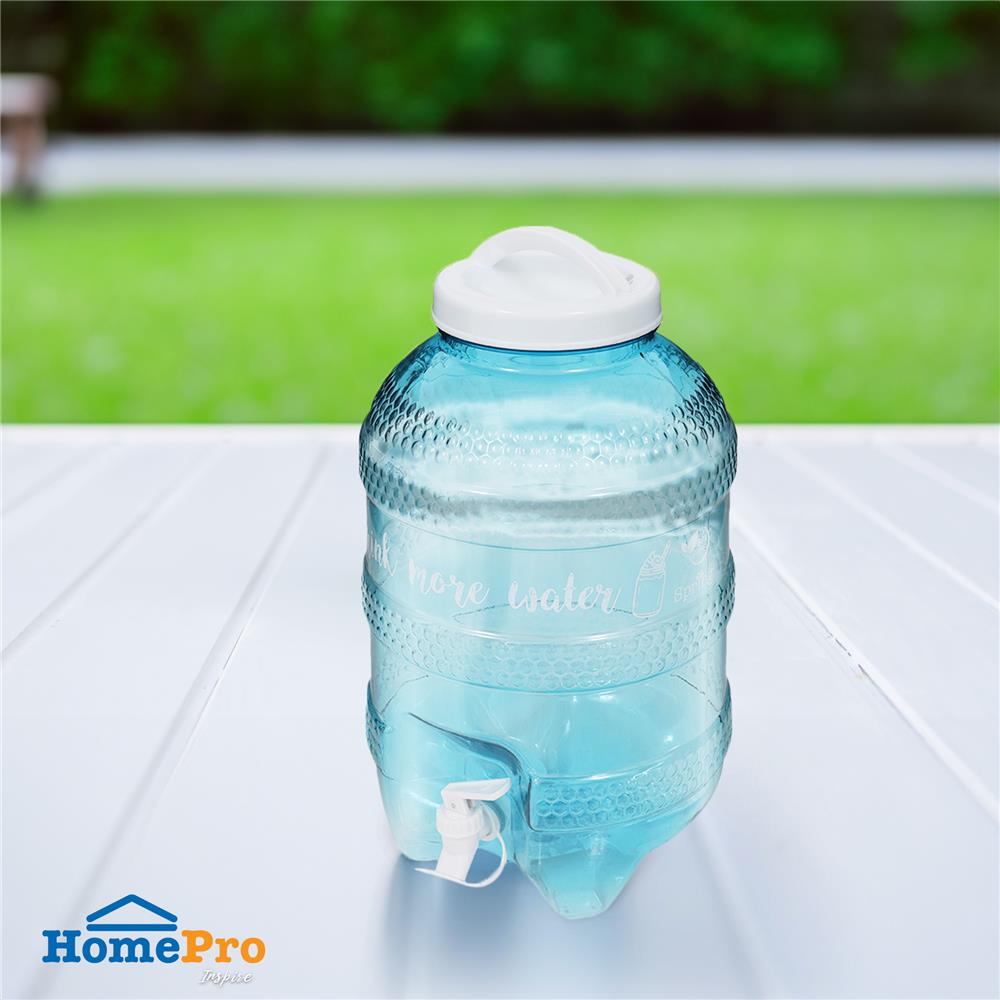 ถังน้ำดื่ม PET เกรด A มีก๊อก SPRING DEW 8 ลิตร