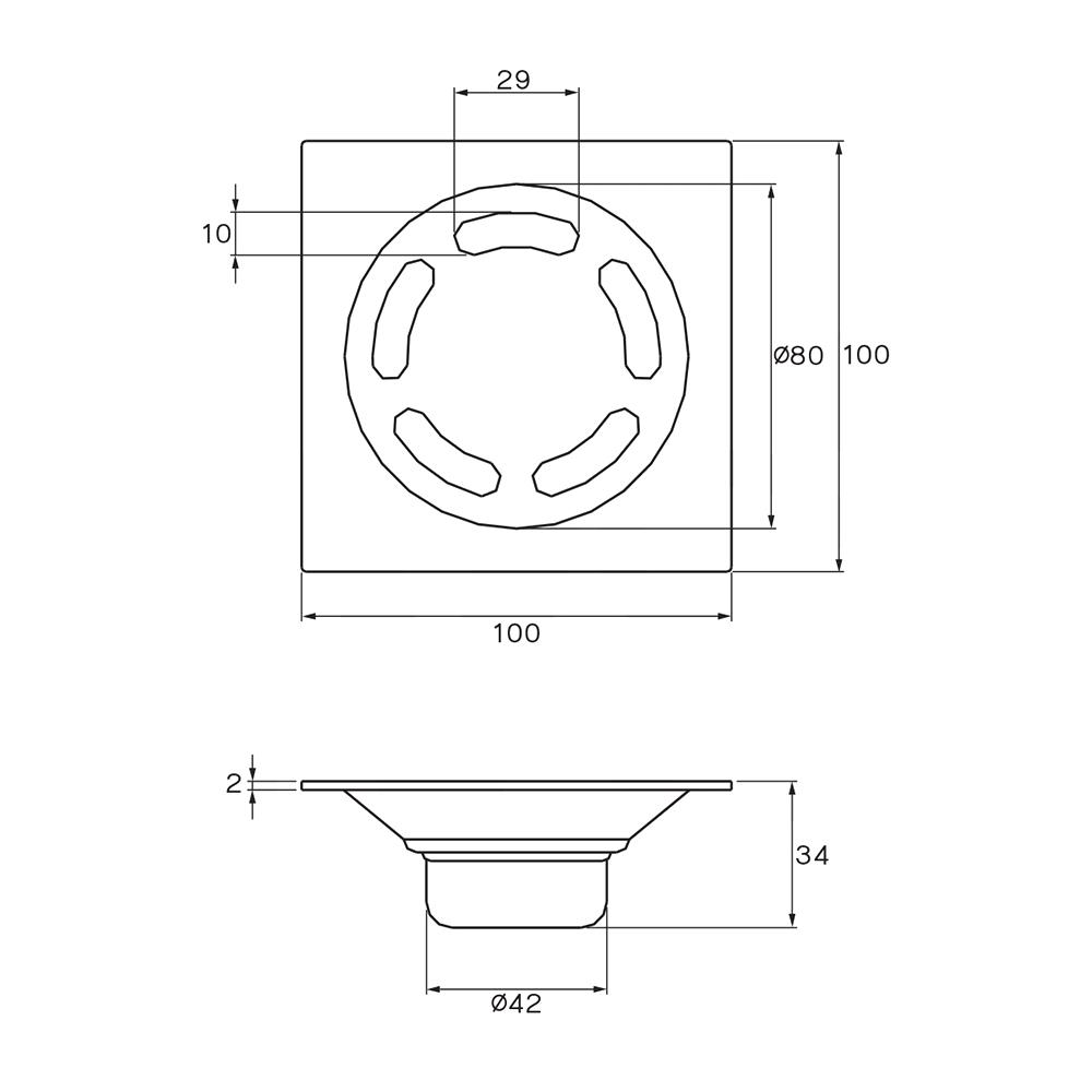 ตะแกรงกันกลิ่น WS FD-4305 4 นิ้ว