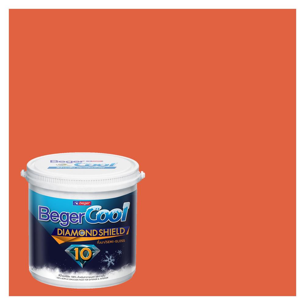สีน้ำทาภายนอก ชนิดกึ่งเงา BEGERCOOL DIAMONDSHIELD 10 107-6 สี EMBER'S GLOW 9 ลิตร