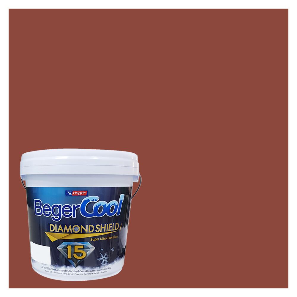 สีน้ำทาภายนอก BEGER COOL DIAMONDSHIELD 15 สี RED WALL #182-6 กึ่งเงา 9 ลิตร
