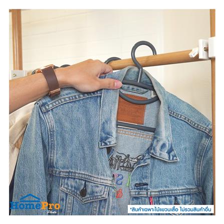 ไม้แขวนเสื้อคิงไซซ์ ME LIVING สีเทา แพ็ก 6 ชิ้น_3