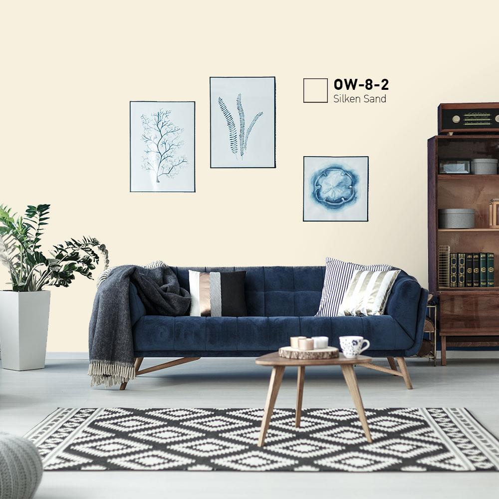 สีน้ำทาภายนอก BEGER COOL DIAMONDSHIELD 10 สี SILKEN SAND #OW-8-2 กึ่งเงา 9 ลิตร