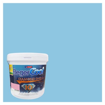 สีน้ำทาภายนอก BEGERCOOL DIAMONDSHIELD 10 #032-4 สี BRAVE BLUE กึ่งเงา 9 ลิตร_0